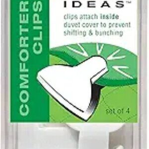 Padded Duvet Clips 4-Pack  Secure Blanket & Comforter Fasteners Clip Accessories